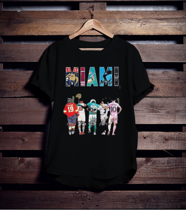 Miami Florida Panthers Heat Dolphins Marlins City Soccer Tee Players T-Shirt