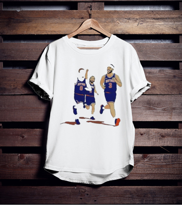 New York Knicks Donte DiVincenzo Jalen Brunson Josh Hart Villanova Basketball Team Players T-Shirt