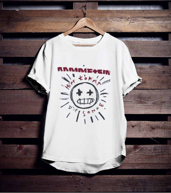 Rammstein Hier Kommt Die Sonne Smiley Face Sunburst T-Shirt