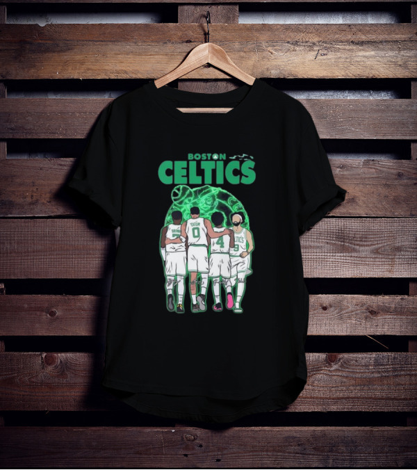 Boston Celtics Brown Tatum Holiday Derrick Signatures Basketball Players T-Shirt