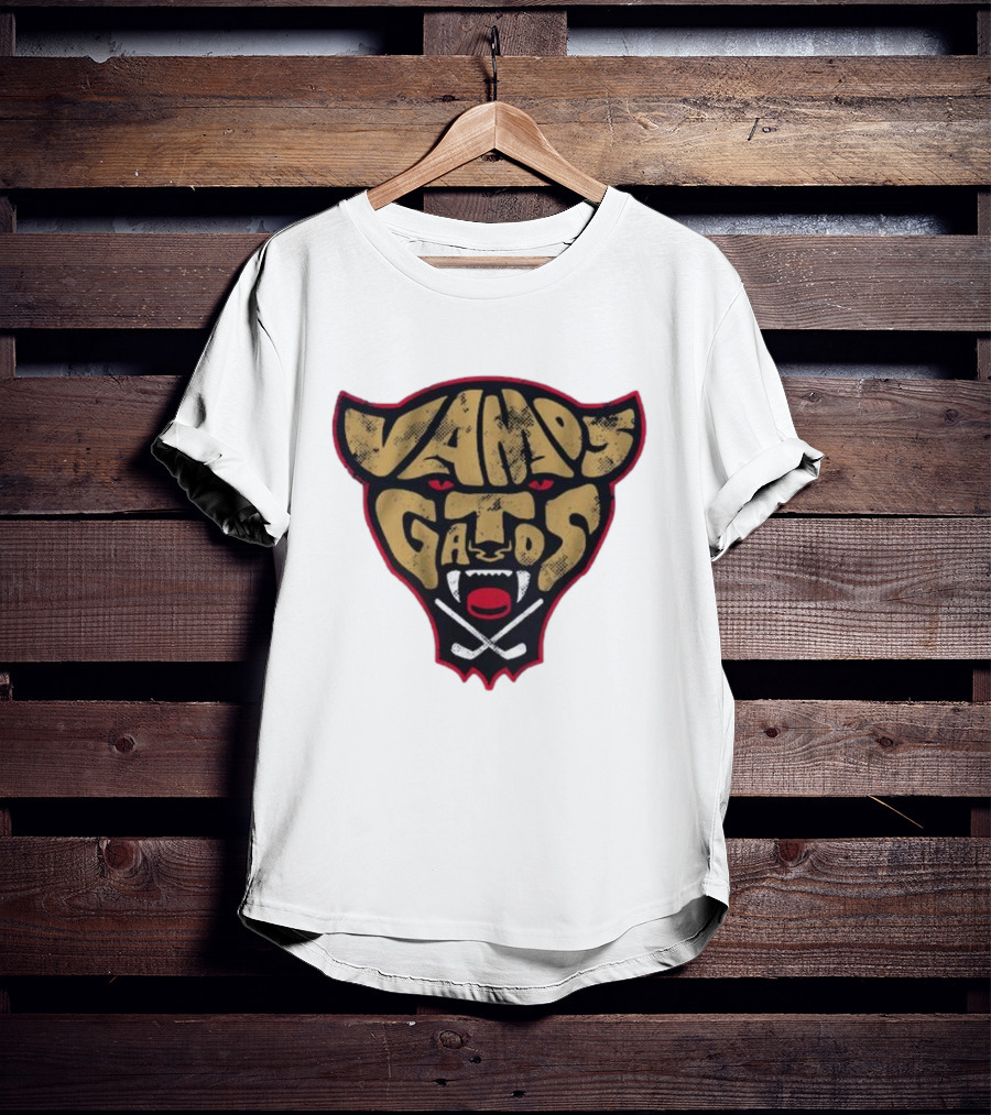 Florida Panthers Vamos Gatos Logo Cat Hockey T-Shirt