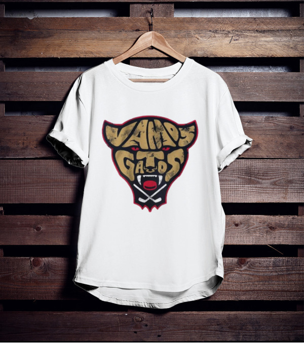 Florida Panthers Vamos Gatos Logo Cat Hockey T-Shirt