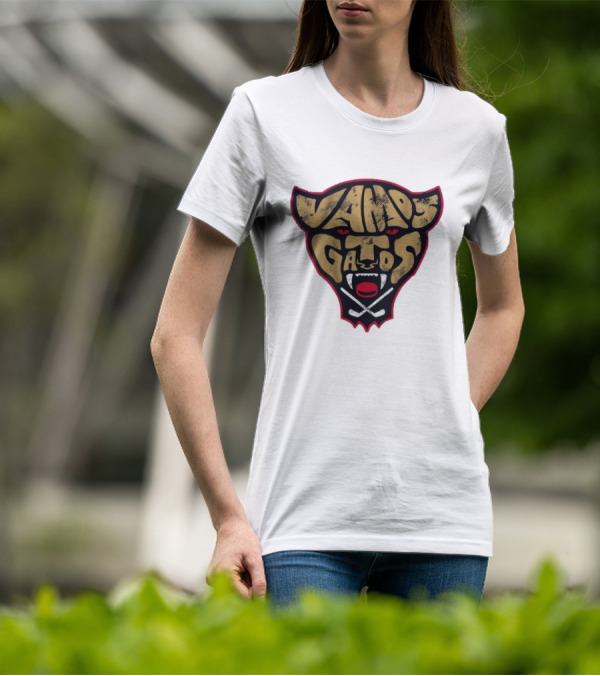Florida Panthers Vamos Gatos Logo Cat Hockey T-Shirt