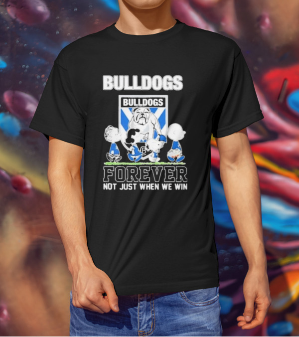 Peanuts Characters Bulldogs Forever Not Just When We Win T-Shirt