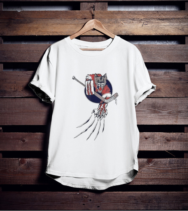 Player Goalie Beast Ice Panther Cat Cougar Hockey Claws T-Shirt