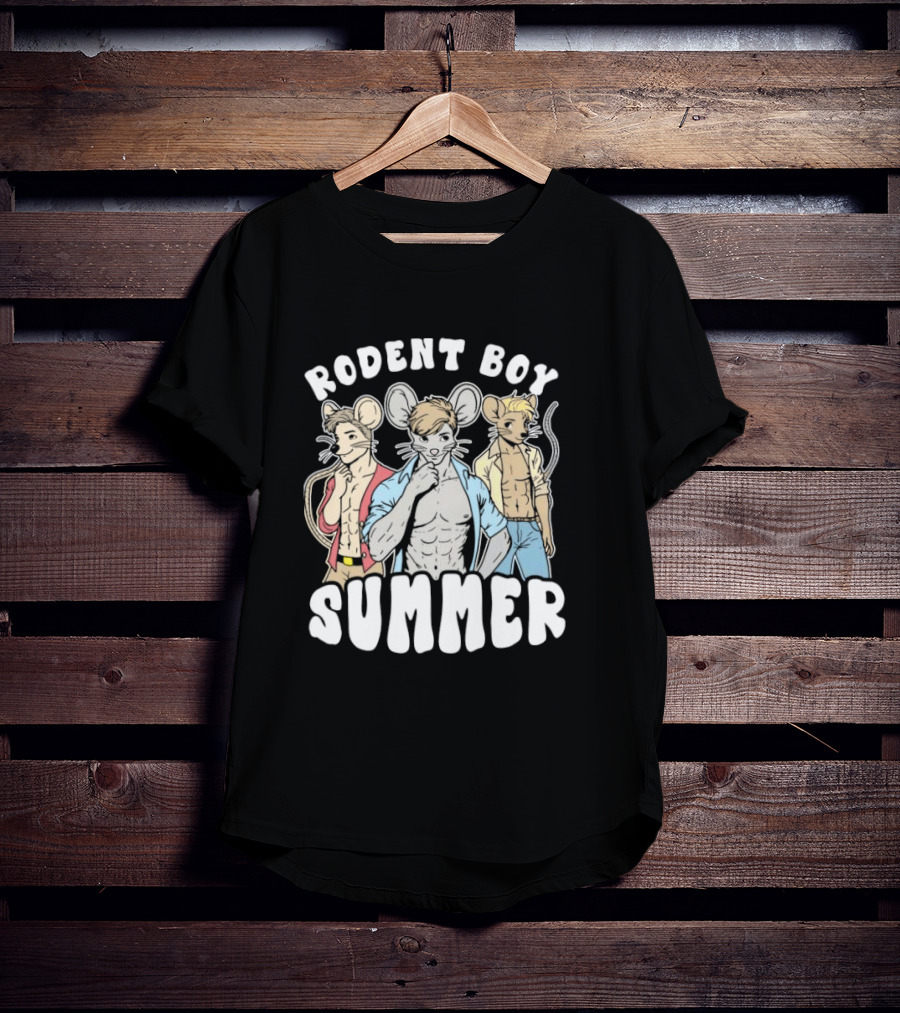 Rodent Boy Summer Anthro Trio With Sunglasses And Open T-Shirt