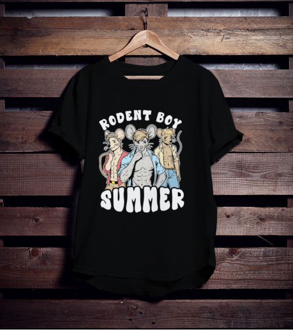 Rodent Boy Summer Anthro Trio With Sunglasses And Open T-Shirt