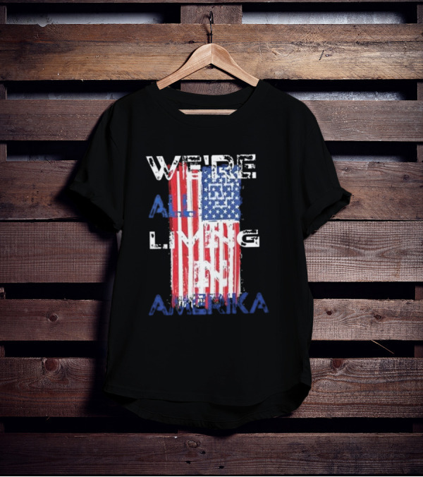 Rammstein Band We’re All Living In Amerika American Flag T-Shirt