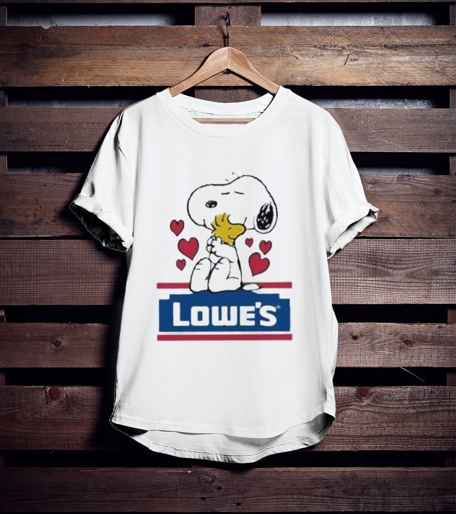 Snoopy Woodstock Hearts Lowe's Embrace T-Shirt