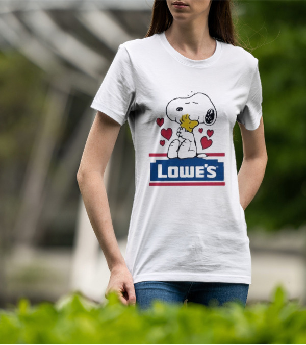 Snoopy Woodstock Hearts Lowe's Embrace T-Shirt