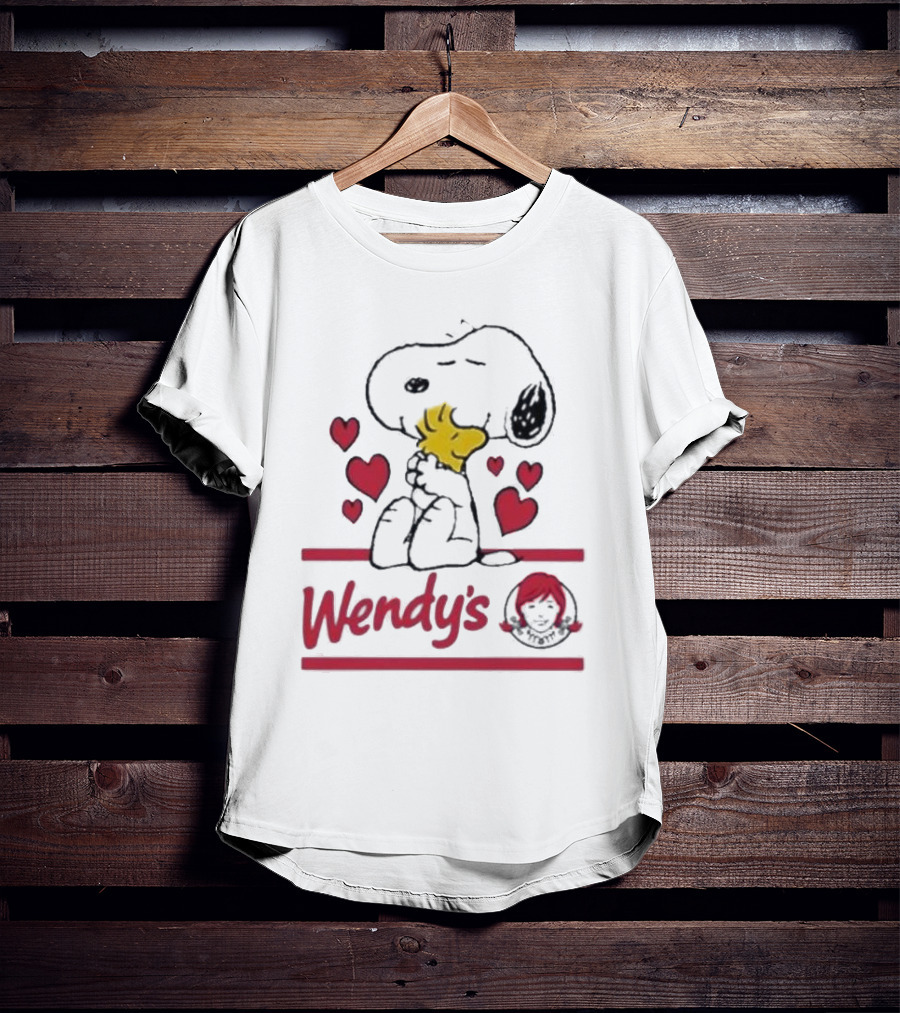 Snoopy Woodstock Hearts Wendy's T-Shirt
