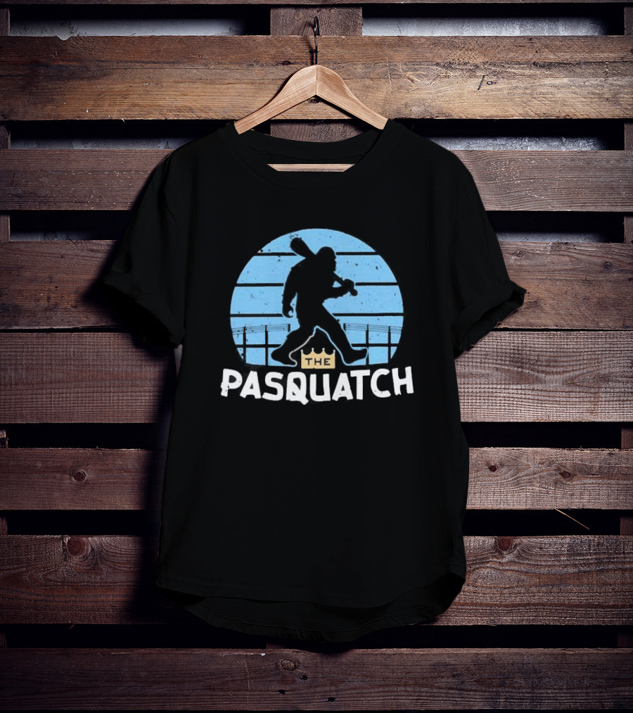 The Pasquatch Kansas City Royals Baseball Sasquatch Silhouette With Crown T-Shirt