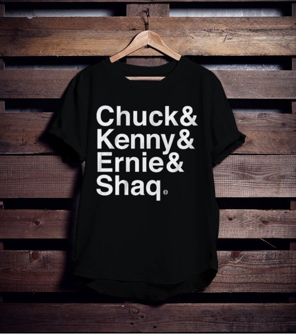 Chuck Kenny Ernie Shaq NBA Basketball Crew Members T-Shirt