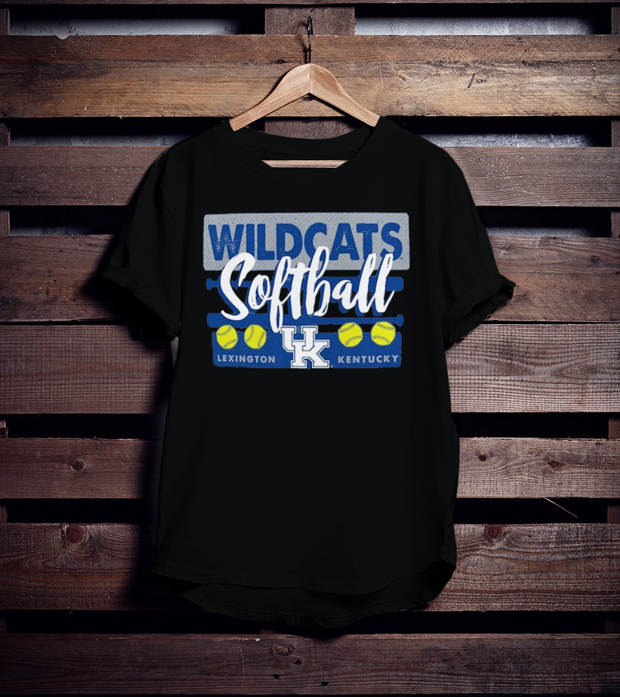 Wildcats Softball Kentucky Lexington UK Bats And Balls T-Shirt