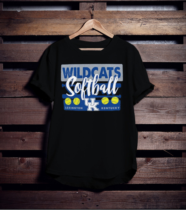 Wildcats Softball Kentucky Lexington UK Bats And Balls T-Shirt