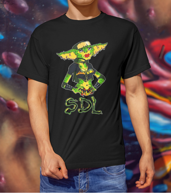 Steph De Lander SDL Gremlin Character In Punk T-Shirt