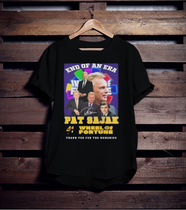 End Of An Era Pat Sajak 41 Wheel Of Fortune Thank You For The Memories T-Shirt