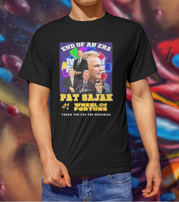 End Of An Era Pat Sajak 41 Wheel Of Fortune Thank You For The Memories T-Shirt