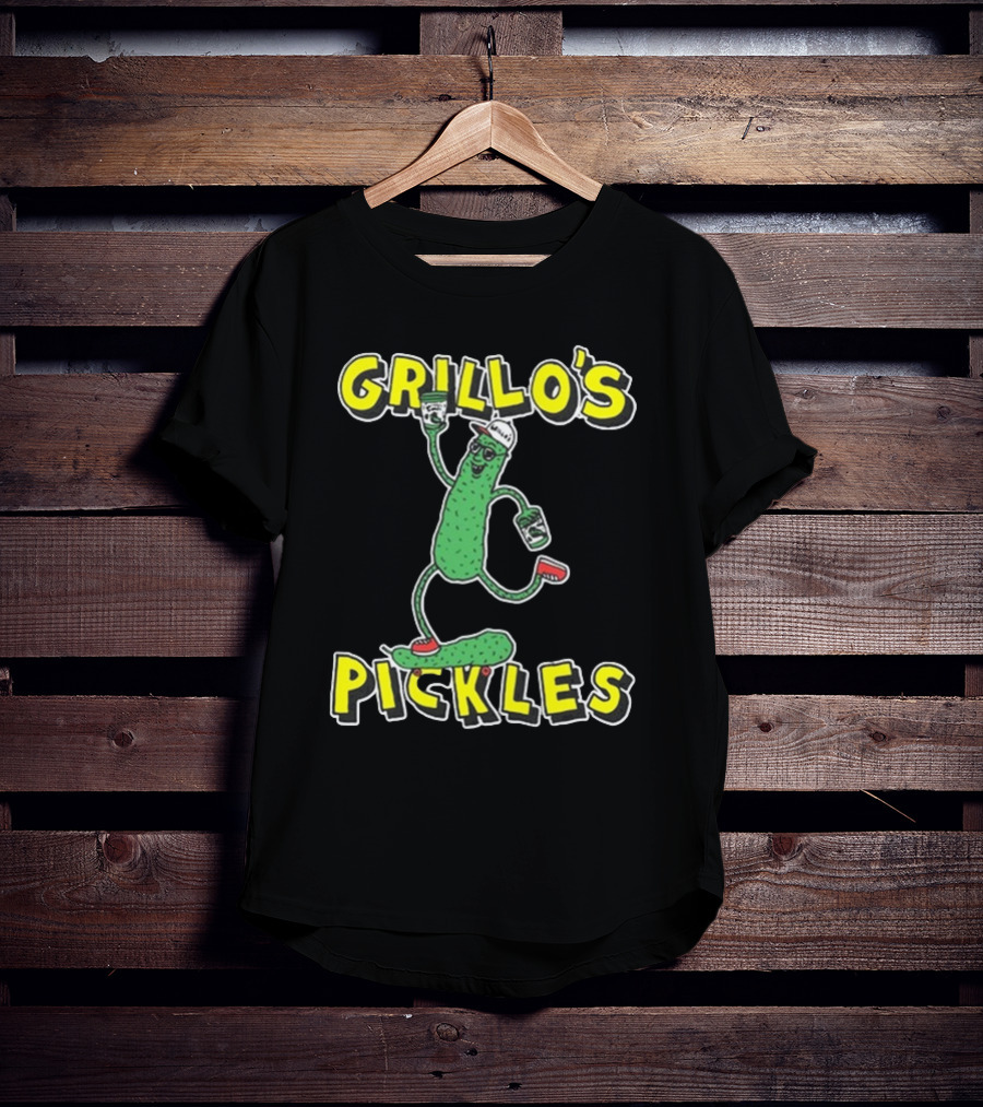 Grillo's Pickles Skateboarding Pickle Man Mike Lottie X Grillo’s T-Shirt