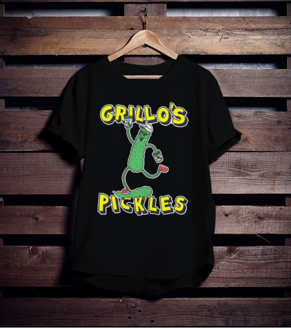 Grillo's Pickles Skateboarding Pickle Man Mike Lottie X Grillo’s T-Shirt