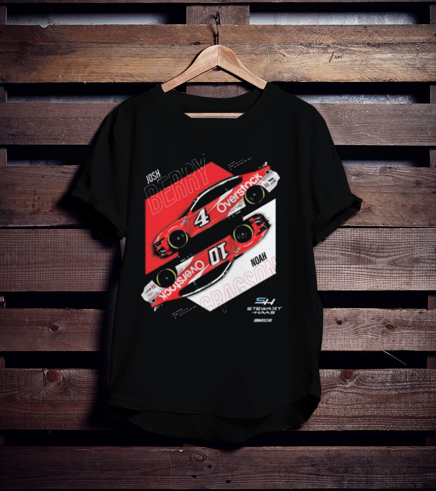 Josh Berry Noah Gragson Overstock Stewart-Haas Racing Car Designs NASCAR T-Shirt