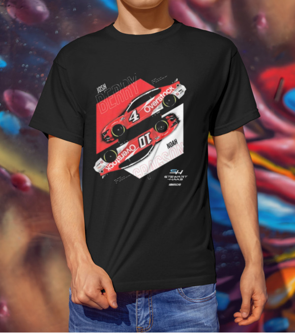 Josh Berry Noah Gragson Overstock Stewart-Haas Racing Car Designs NASCAR T-Shirt