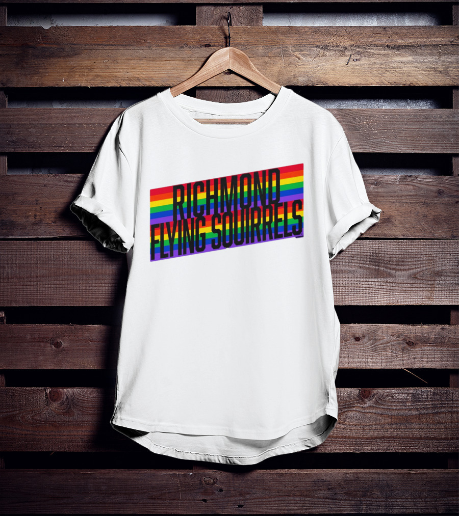 Richmond Flying Squirrels Pride Rainbow Stow T-Shirt