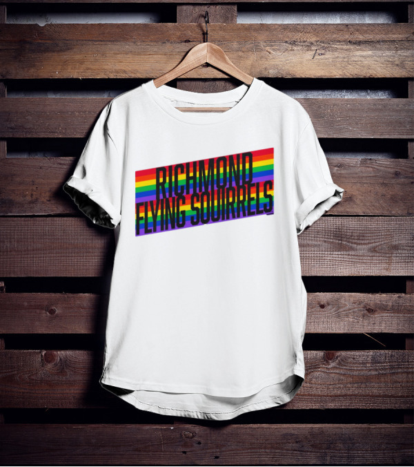 Richmond Flying Squirrels Pride Rainbow Stow T-Shirt