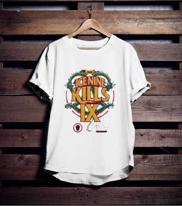 Ice Nine Kills IX Double Dragon Nine Times The Action INK Horror Inked T-Shirt