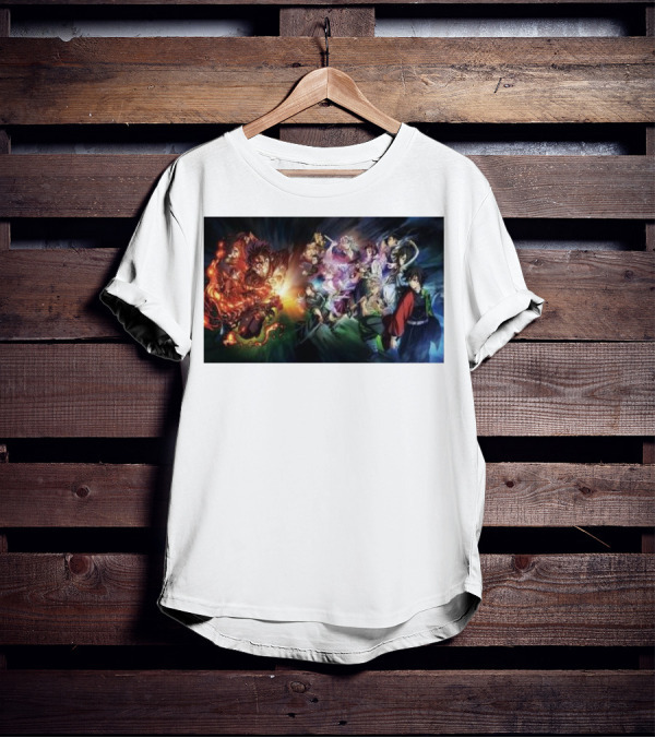 Demon Slayer Kimetsu No Yaiba Epic Hashira Training Battle Scene T-Shirt