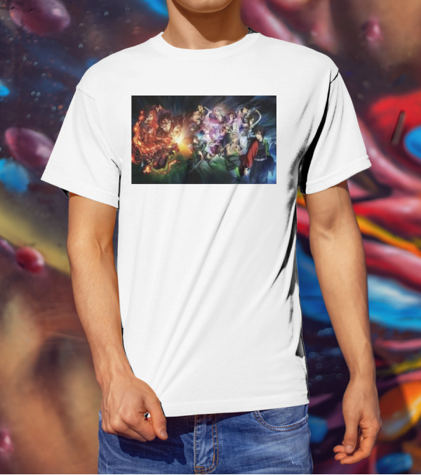 Demon Slayer Kimetsu No Yaiba Epic Hashira Training Battle Scene T-Shirt