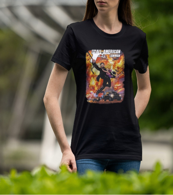 Dean Cain All-American Lawman Explosive Action With Gabe Eltaeb Big Man Comics Influence T-Shirt
