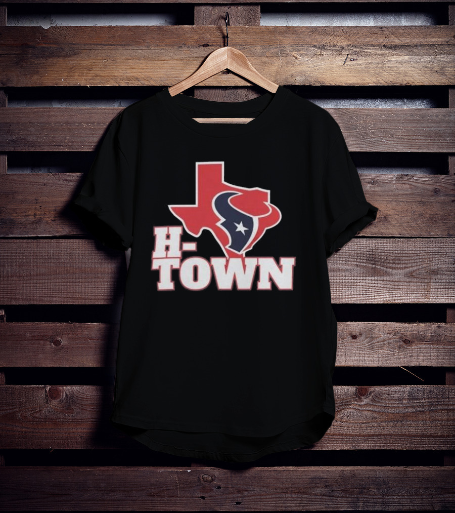 Houston Texans H-Town Texas Outline T-Shirt