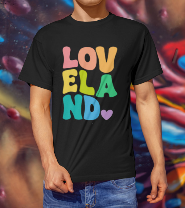 Loveland Rainbow Letters With Heart T-Shirt