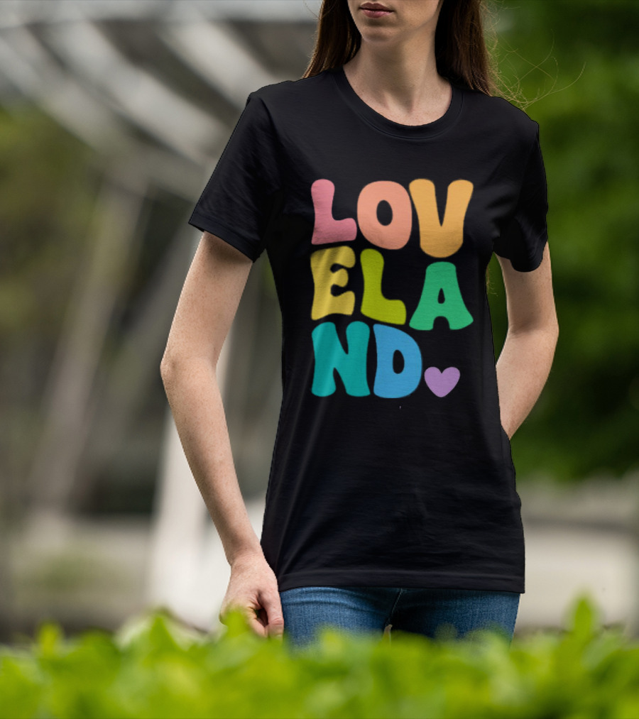 Loveland Rainbow Letters With Heart T-Shirt