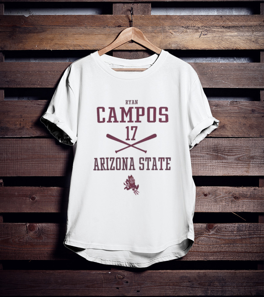 Ryan Campos Arizona State 17 Sun Devils Sport Icon T-Shirt