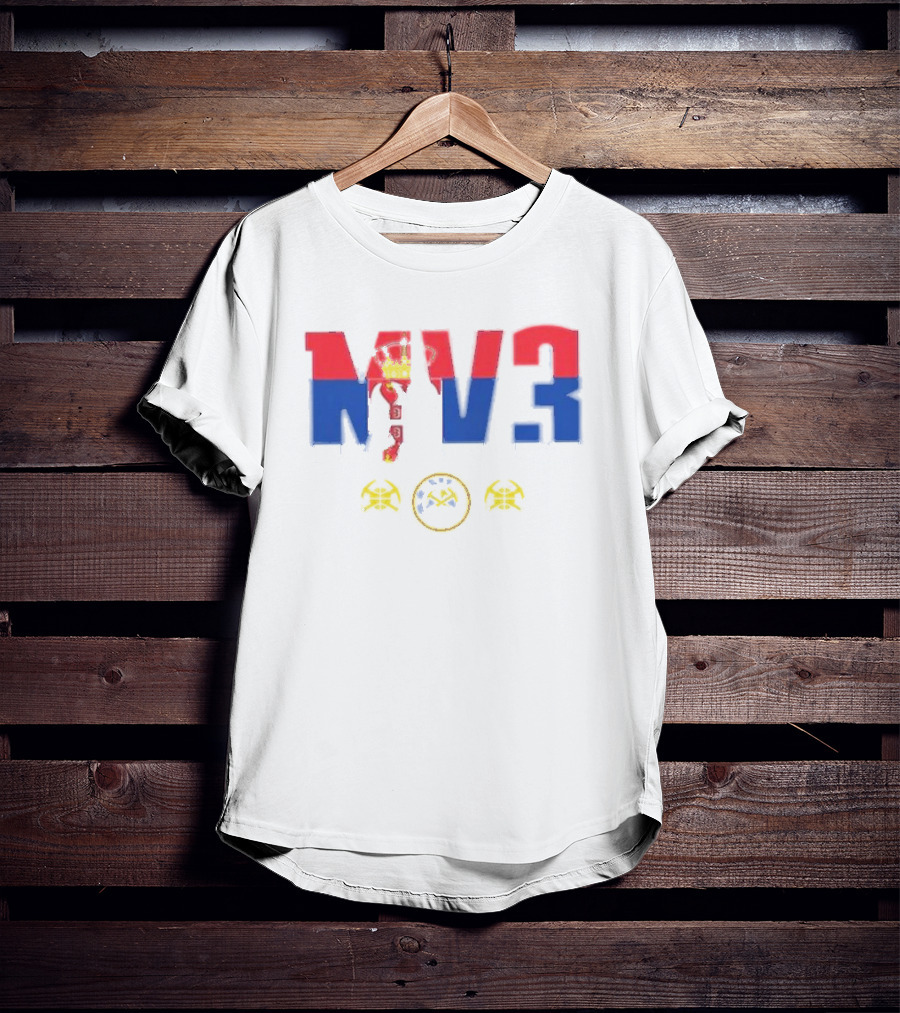 Denver Nuggets MV3 Serbian Flag Icons T-Shirt