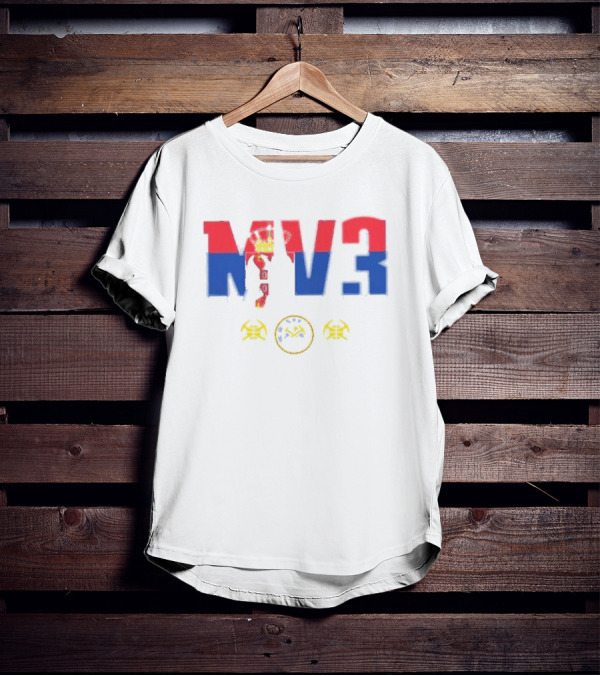 Denver Nuggets MV3 Serbian Flag Icons T-Shirt