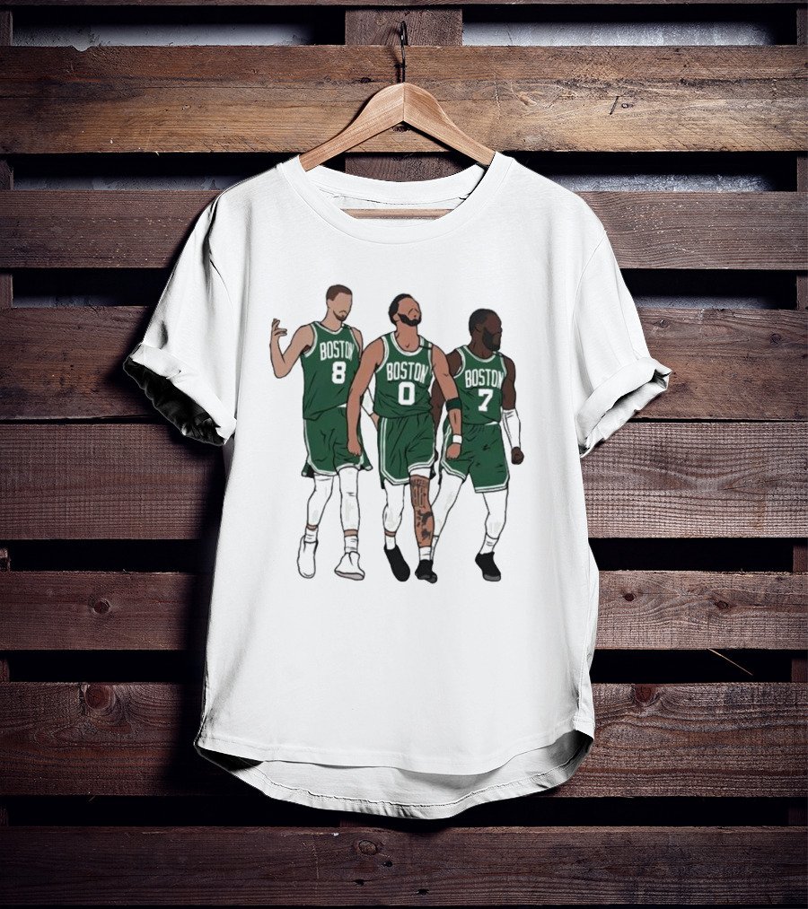 Bri Marie D Kristaps Porzingis Jayson Tatum Jaylen Brown Big 3 Boston Celtics T-Shirt
