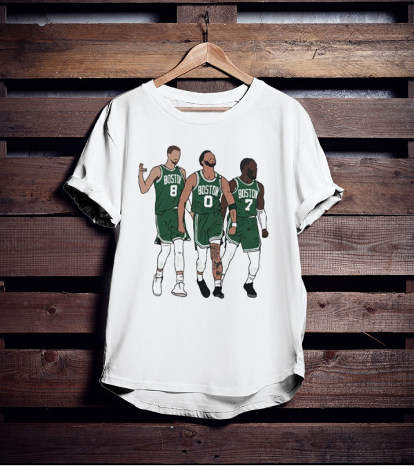 Bri Marie D Kristaps Porzingis Jayson Tatum Jaylen Brown Big 3 Boston Celtics T-Shirt