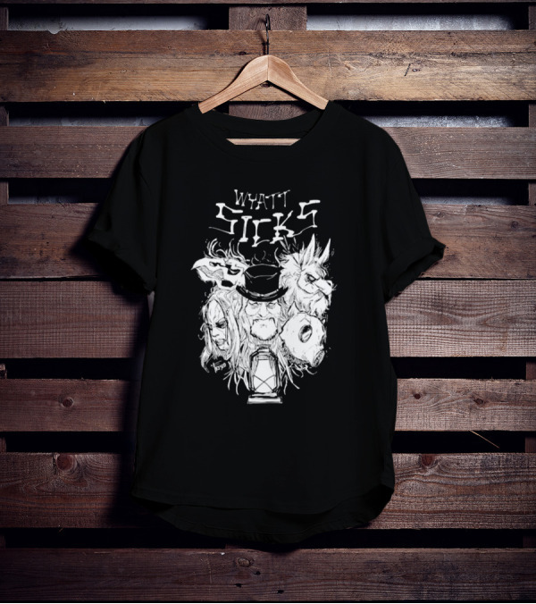 Wyatt Sicks Lantern And Masked Figures T-Shirt