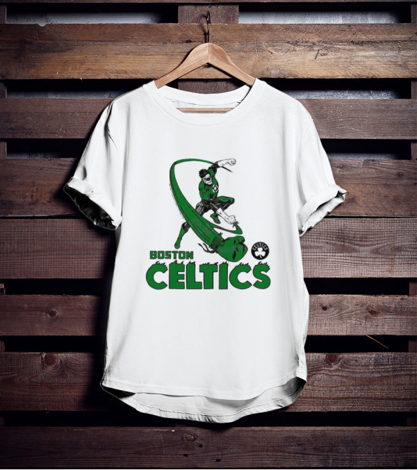 Boston Celtics Green Lantern Comics T-Shirt