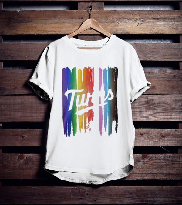 Twins Pride Day Rainbow Brush Strokes T-Shirt