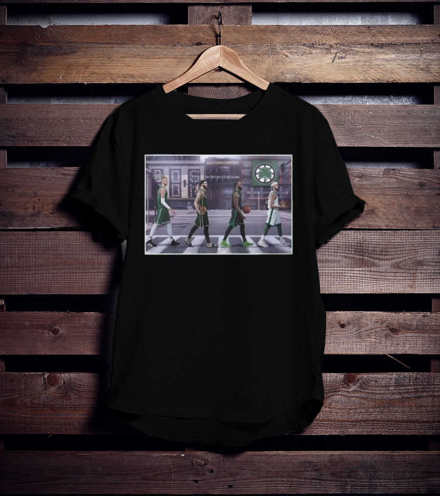 Boston Celtics Players Walking The Green Line North Station Boston Sports T-Shirt