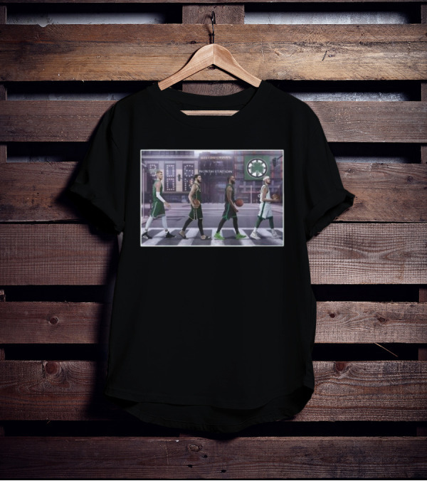 Boston Celtics Players Walking The Green Line North Station Boston Sports T-Shirt