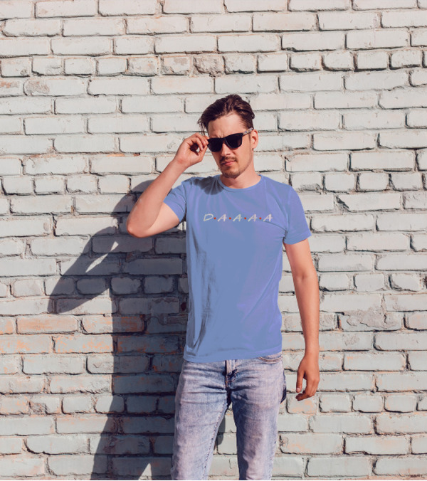 D•A•A•A•A Friends Style Typography T-Shirt