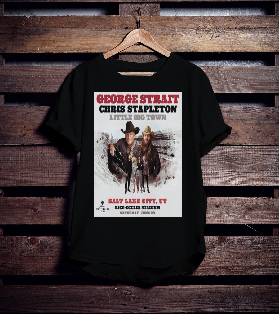 George Strait Chris Stapleton Little Big Town Salt Lake City UT Rice-Eccles Stadium Saturday June 29 T-Shirt