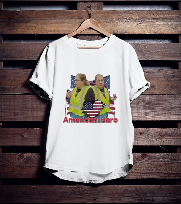 Gail Lewis American Hero Stars And Stripes Reflection T-Shirt