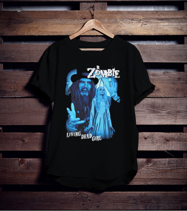 Rob Zombie Living Dead Girl Blue Gothic Horror T-Shirt