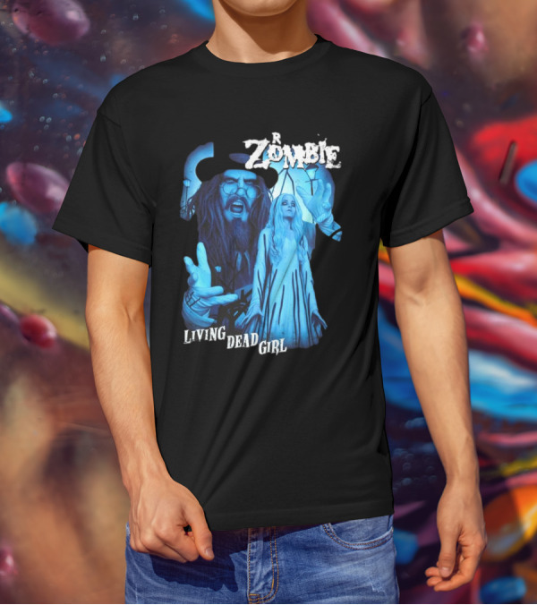 Rob Zombie Living Dead Girl Blue Gothic Horror T-Shirt